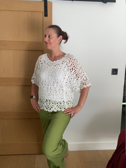 Top Crochet Blanc
