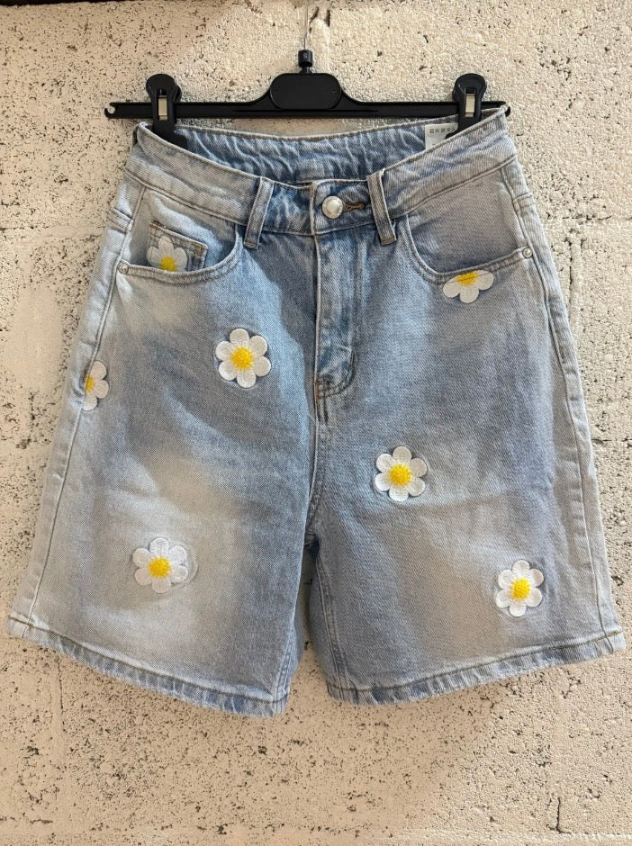 Short Brodé Flower
